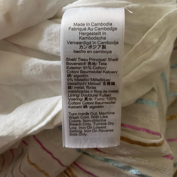 J. CREW Tie Front Shimmer Flowy Sleeveless Boho Midi Dress Size 4 - Picture 11 of 11